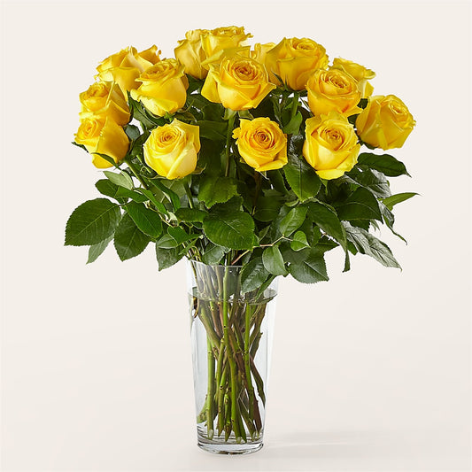 Long Stem Yellow Rose Bouquet –  Flowers By Sue, Bullard TX