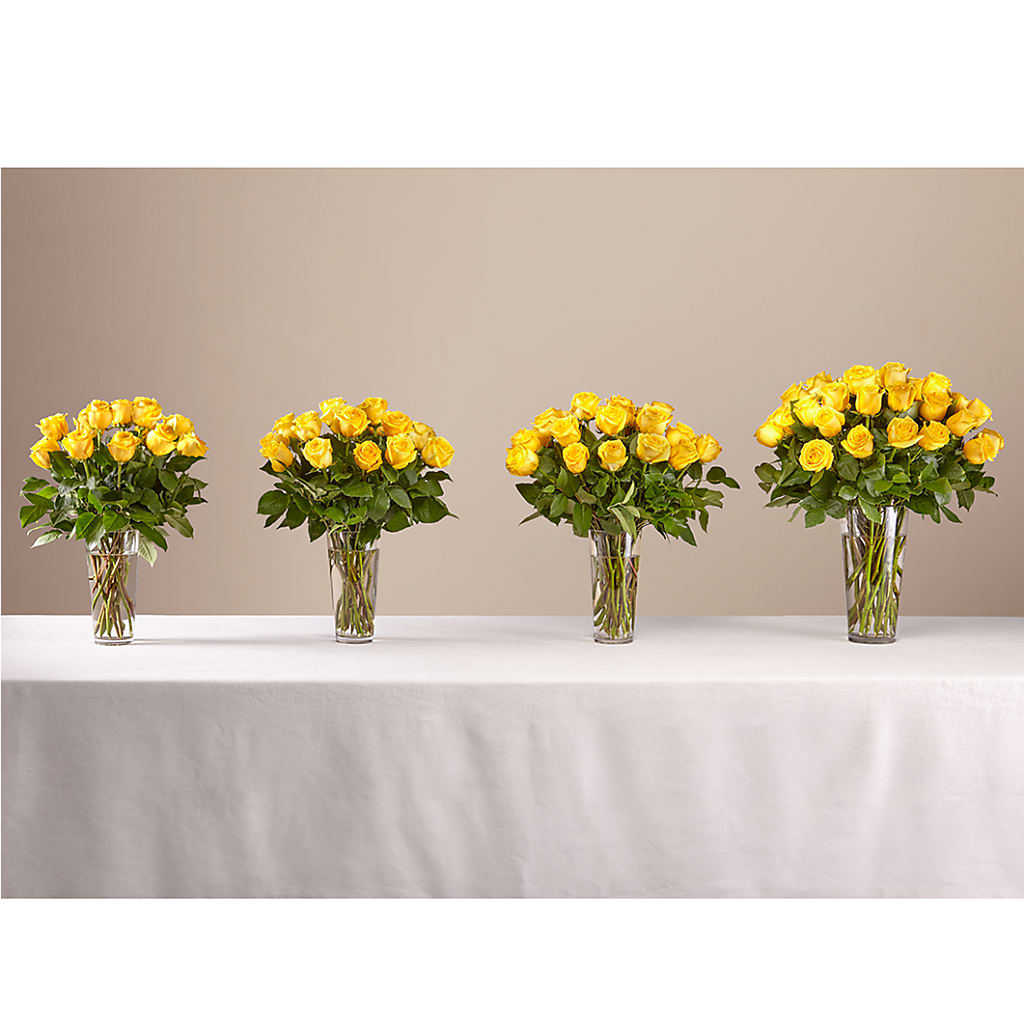 Long Stem Yellow Rose Bouquet –  Flowers By Sue, Bullard TX