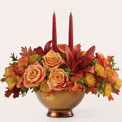 Harvest Table Centerpiece –  Flowers By Sue, Bullard TX