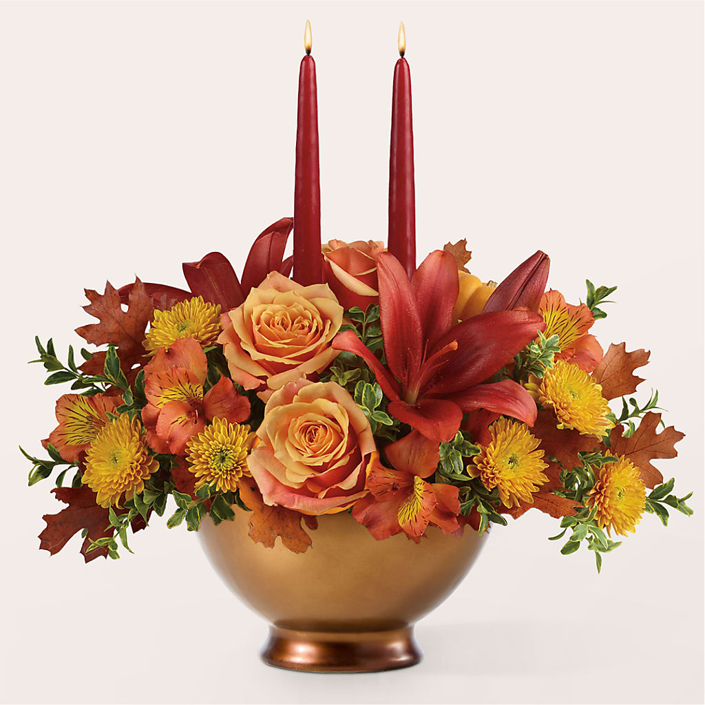 Harvest Table Centerpiece –  Flowers By Sue, Bullard TX