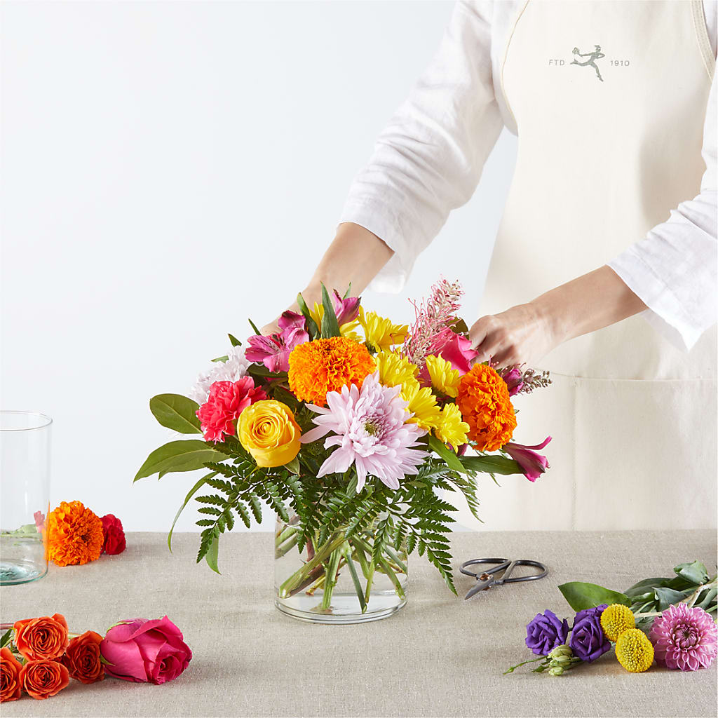 Feast of Color – A Florist Original –  Flowers By Sue, Bullard TX