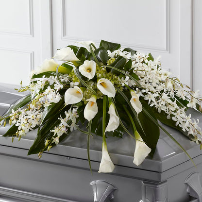 Angel Wings Casket Spray –  Flowers By Sue, Bullard TX