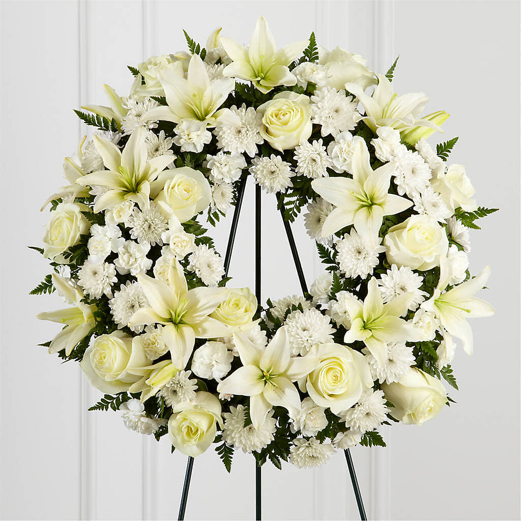 Treasured Tribute Wreath –  Flowers By Sue, Bullard TX