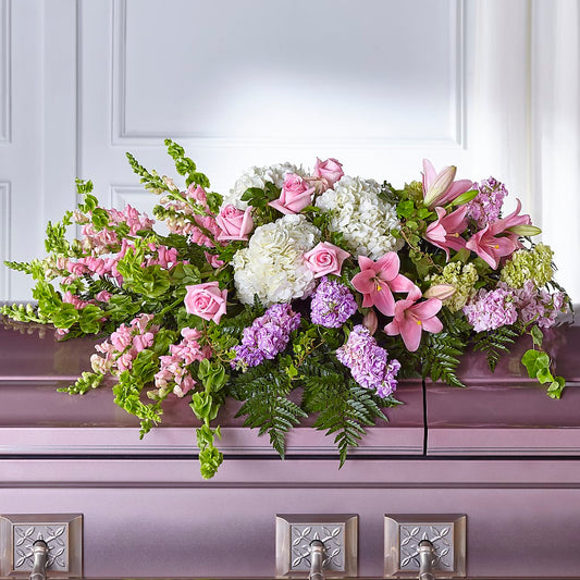 Life's Gratitude Casket Spray –  Flowers By Sue, Bullard TX