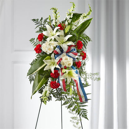 Stars of Life Standing Spray –  Flowers By Sue, Bullard TX