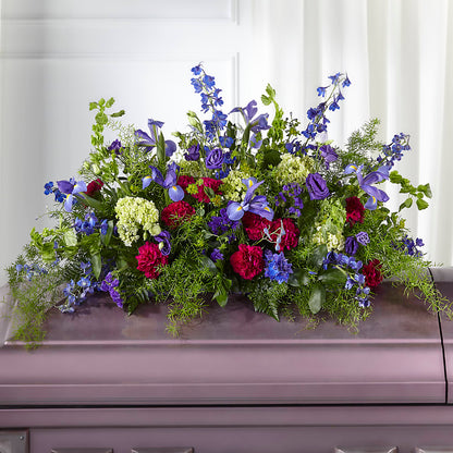 Always Treasured Casket Spray –  Flowers By Sue, Bullard TX