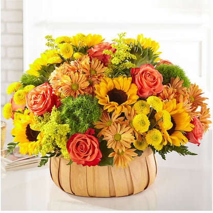 Harvest Sunflower Basket –  Flowers By Sue, Bullard TX
