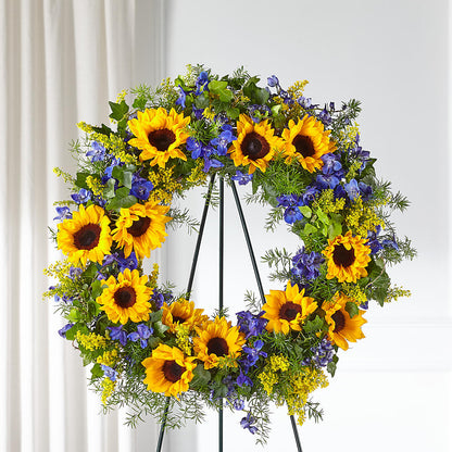 Bright Rays Wreath –  Flowers By Sue, Bullard TX