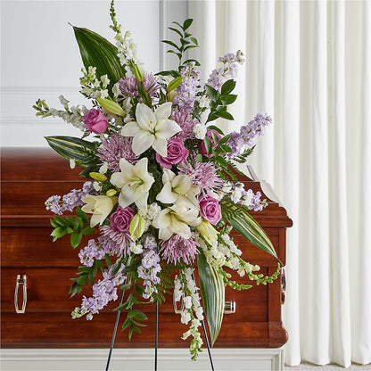Grateful Hearts Standing Spray –  Flowers By Sue, Bullard TX