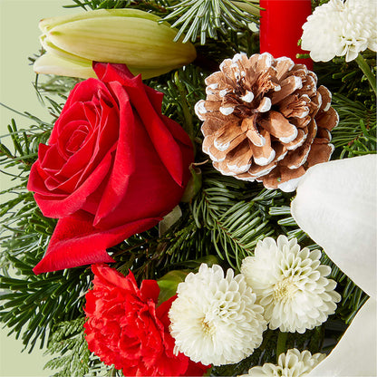 Seasonal Festivities Centerpiece –  Flowers By Sue, Bullard TX