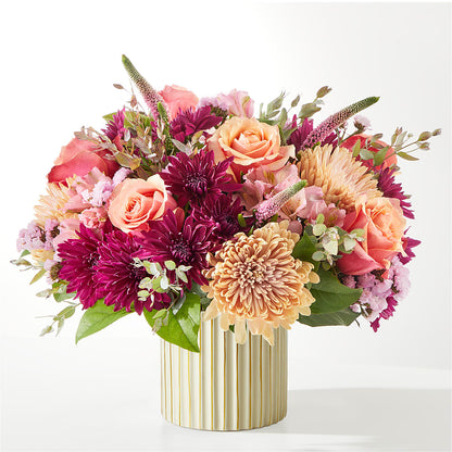 Berry Cobbler Bouquet with Ivory Vase –  Flowers By Sue, Bullard TX