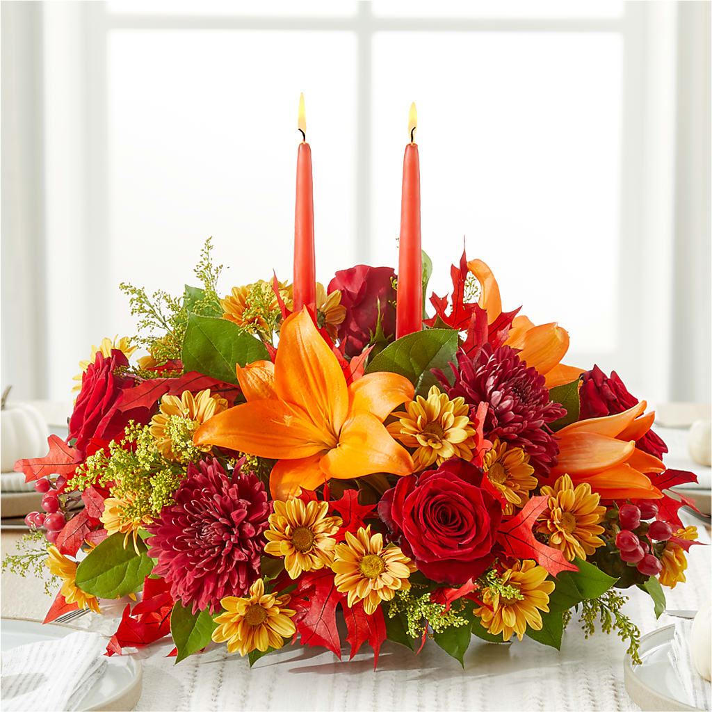 Autumn's Embrace Centerpiece –  Flowers By Sue, Bullard TX