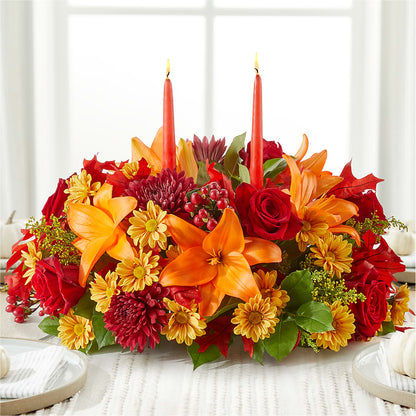 Autumn's Embrace Centerpiece –  Flowers By Sue, Bullard TX